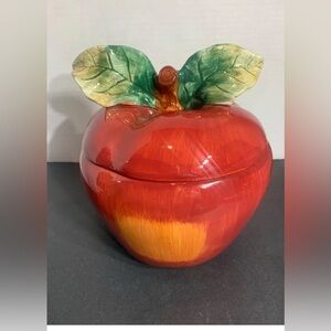 Vintage Sakura brand Red apple cookie jar